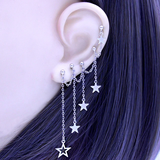 Korean chain earrings clearance