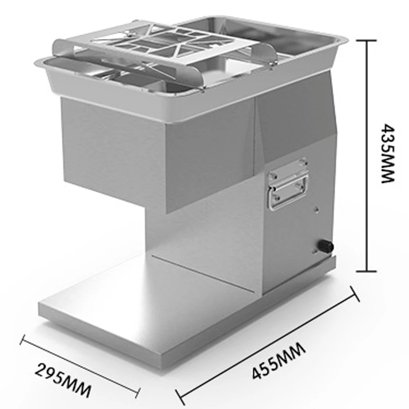 Hachoir à viande électrique automatique en acier inoxydable, appareil de découpe de viande de bureau