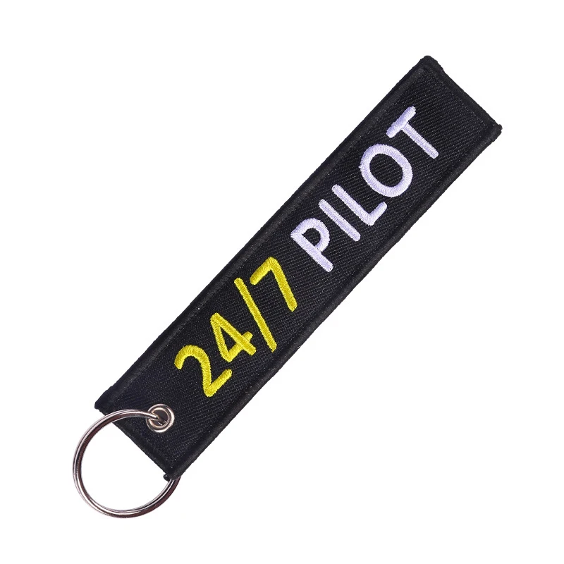 Fashion Avation Keychain Pilot Engineer Key Tags for Cars Motorcycles Embroidery Men Car Key Chain OEM Keychains Car Accessory