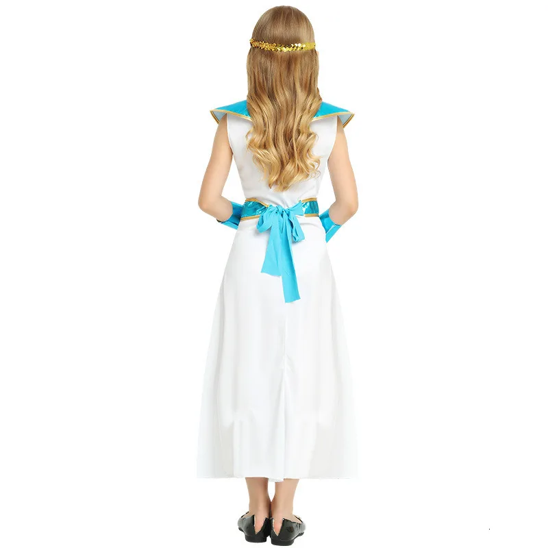 Oude Egyptische Farao Cleopath Prins Prinses Kostuum Voor Kinderen Halloween Jongen Pak Kinderen Cosplay Kleding