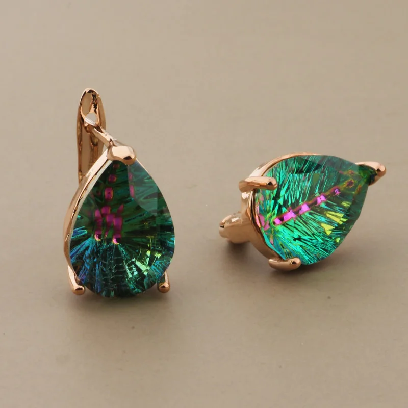 New Drop Earrings For Women 2022 Korean Style Water Natural Zircon Party Fashion Jewelry Dangle Earrings For Girl
