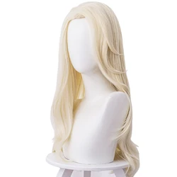 Fast Shipping Anime Elsa Wig Adult Princess Cosplay Elsa Wig 65cm Straight Heat Resistant Synthetic Hair Wig Halloween Party Wig