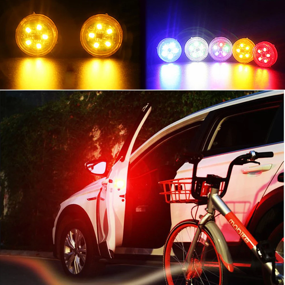 2x Led Auto Deur Opening Waarschuwingslichten Draadloze Magnetische Inductie Strobe Knipperende Anti Kop-staartbotsing Veiligheid Lampen