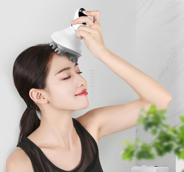 Upgrade 3D waterproof Electric Head Massager Wireless Scalp Massage Promote Hair Growth Body deep tissue Kneading Vibrating