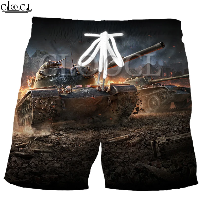 

CLOOCL Games World Of Tanks 3D Print Fashion Summer Men Shorts Leisure Sport Hip Hop Beach Sweatpants