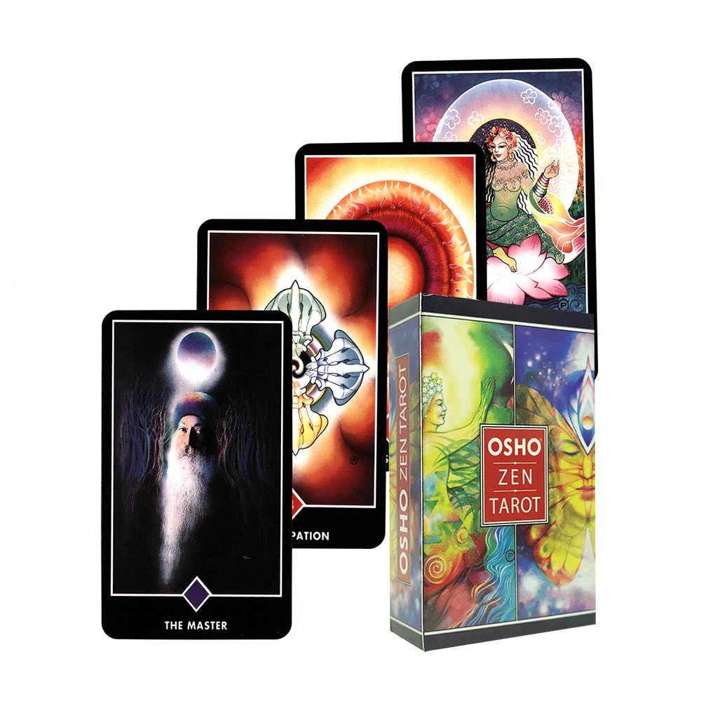 Kualitas Tinggi Buatan Pabrik SellNew Osho Kartu Tarot Zen untuk Pemula Bahasa Inggris Spanyol Prancis Edisi Jerman Buku Panduan PDF