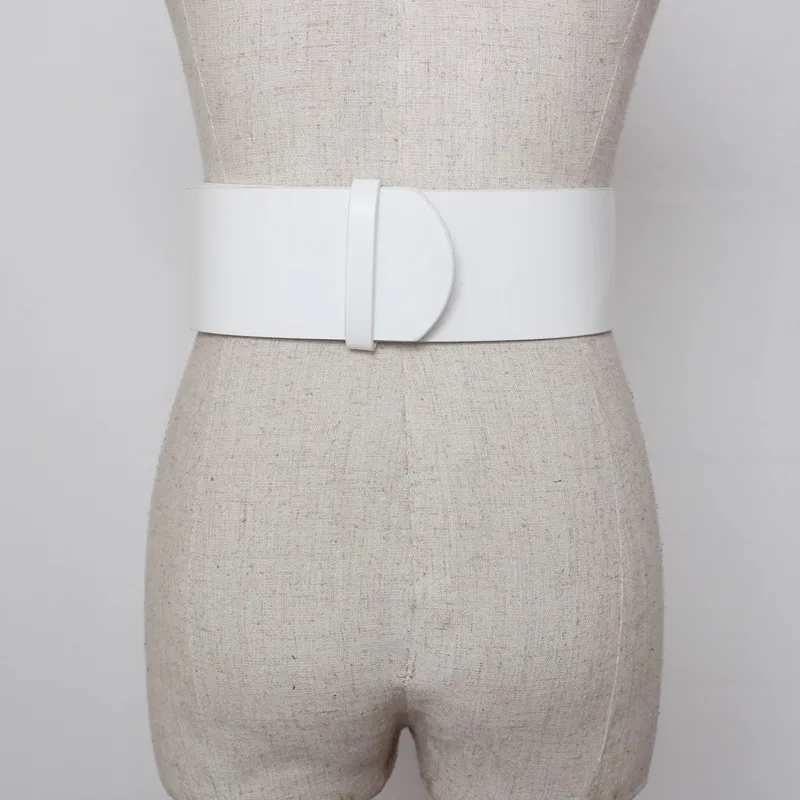 Kleidung zubehör 2020 Neue Frauen Großen Ring Breite Leder Gürtel Für Top Qualität Strap Jeans Feminine Frau Runde Schnalle Gürtel – Detail 12