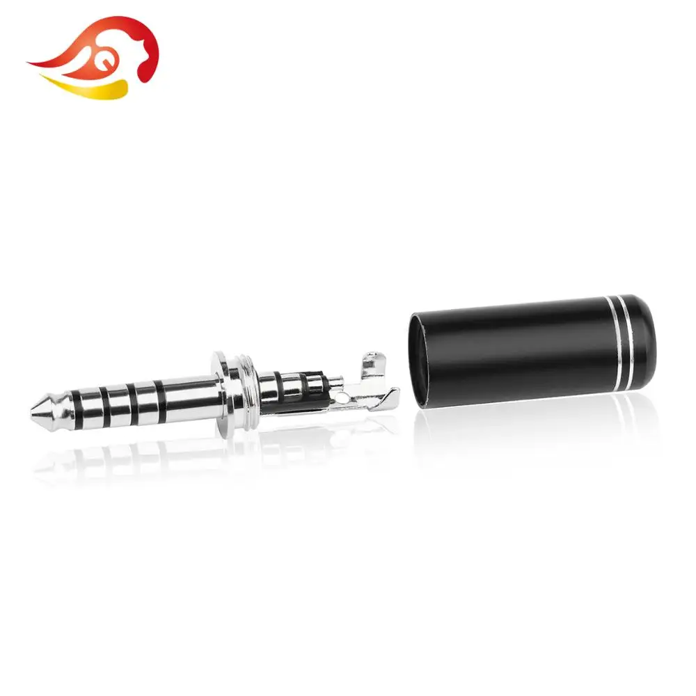 QYFANG 4.4mm Audio Jack 5 Poles Earphone Plug Metal Adapter For NW-WM1Z/A HiFi Headphone Rhodium Plated Copper Wire Connector
