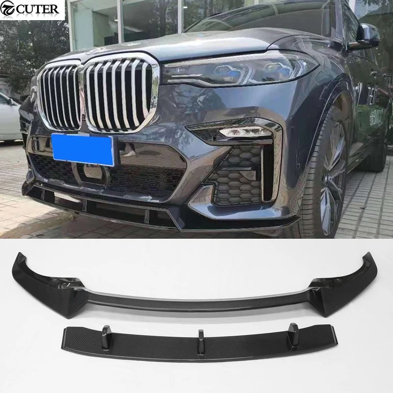 Newest G07 X7 Carbon Fiber FRP Front Bumper Lip Splitter for BMW G07 X7 Car Body Kit 2021