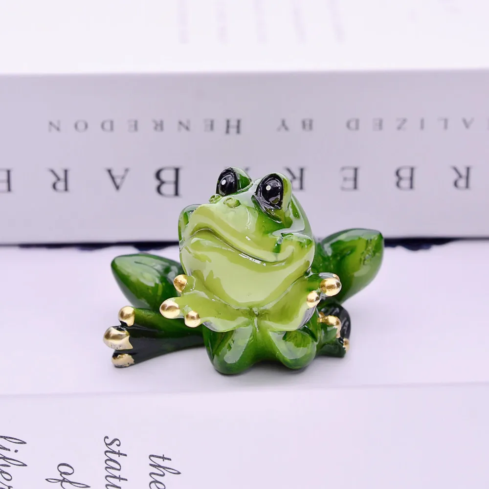 Frog Doll Figurine Miniatures MYBLUE 4 Pcs/Set Cute Creative Fairy Garden Nordic Home Room Table Decoration Accessories