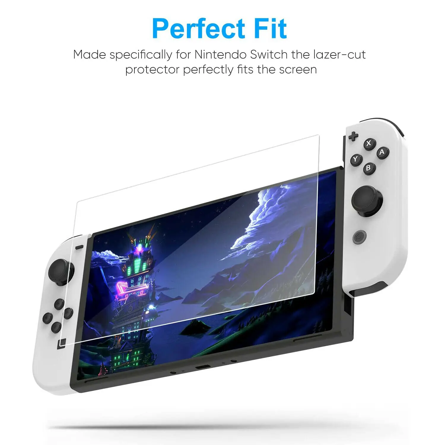 ฟรีโปร่งใสชัดเจนแบบ HD ป้องกันหน้าจอฟิล์มกระจกนิรภัยบางเฉียบสำหรับ Nintendo สวิทช์ OLED คอนโซลอุปกรณ์เสริม