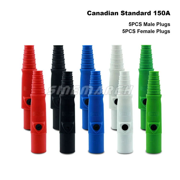 10PCS R-LOK 150A Male Female Plug Set Single Pole Power Connector Highly Insulated Housing High Conductivity