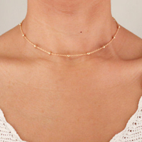 Aesthetic Vintage Necklace for Women Simple Clip Ball Chain Jewelry on the Neck Fashion Accessories Gift Choker Chains Wholesale