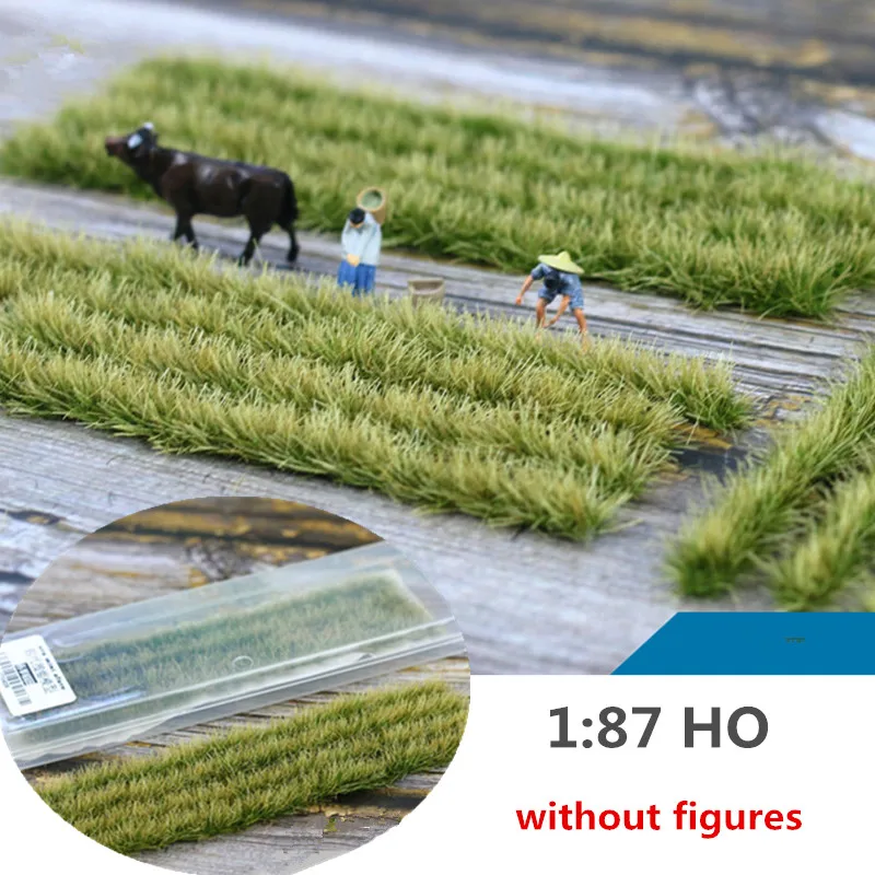 1/72 1/87HO Miniature DIY Rice Field In Spring Model Scenario Material for Train Sand Table