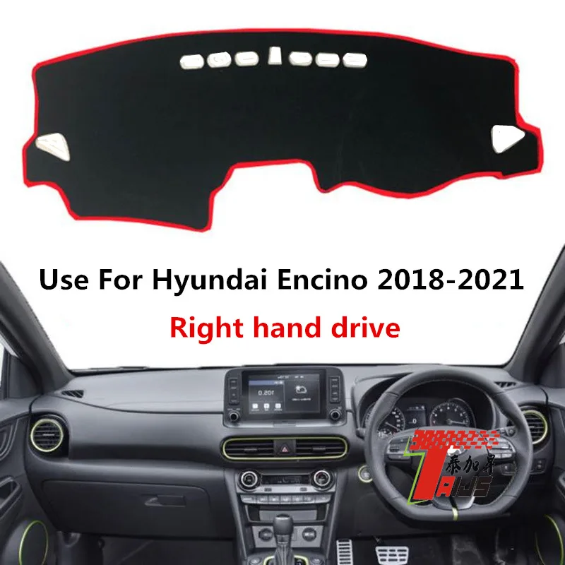 

TAIJS Factory 3colors non reflective Polyester Fibre Car Dashboard Pad For Hyundai Encino 2018-2021 Right hand drive