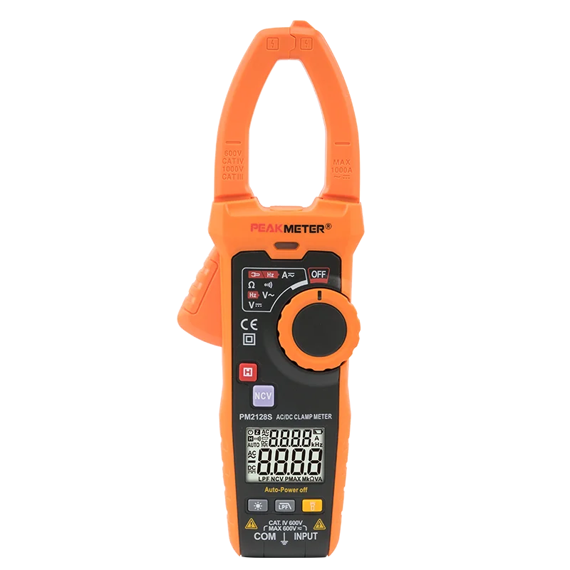 

PEAKMETER PM2128S smart AC/DC Handheld Digital Clamp Meter Voltage 1000A Current measurement auto range NCV tester multimeter