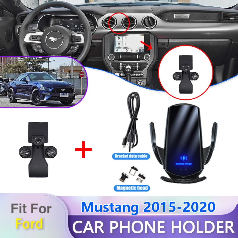 Car Mobile Phone Holder for Ford Mustang MK6 S550 2015 2016 2017 2018 2019 2020 Telephone Bracket Accessories for IPhone Samsung