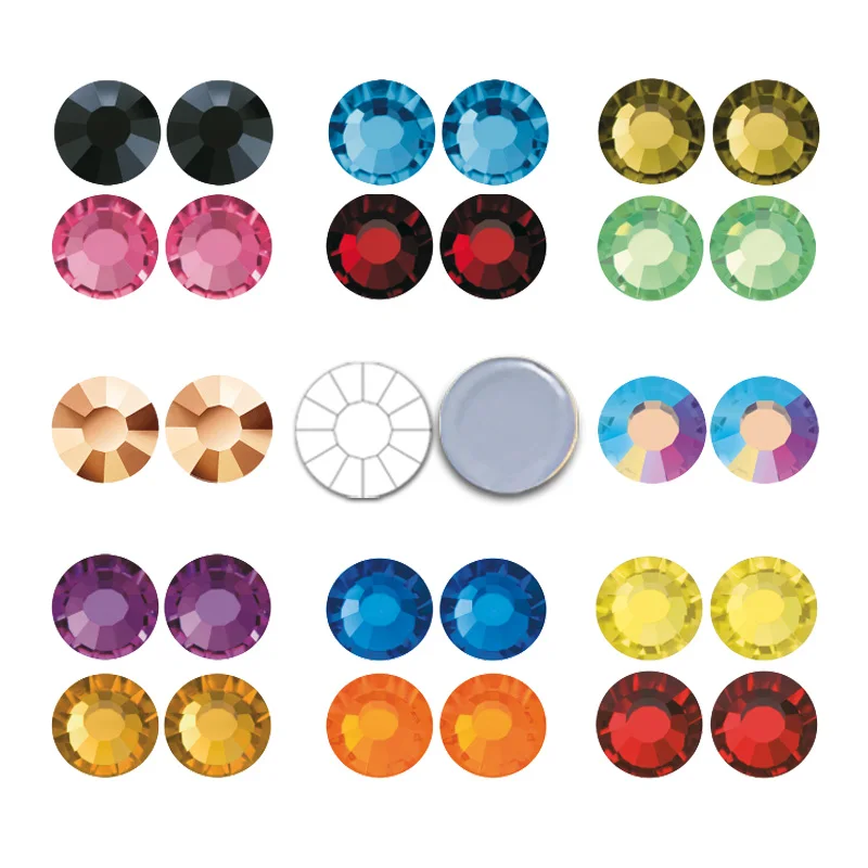 STARSPICKER - Piedras de Cristal Multicolores con Fijación en Caliente SS16 SS20, Piedras de Cristal Planas con Brillo para Joyería DIY