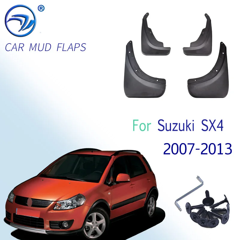 OE Styled Car Mud Flaps For Suzuki SX4 Hatchback Crossover 2007 2008 2009 201 2011 2012 2013 Mudflaps Splash Guards Mud Flap