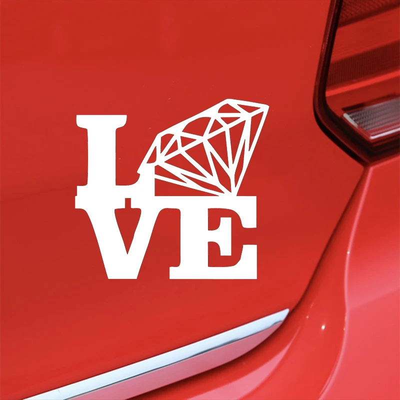 Creative Novelty Love Diamond Stacked Funny JDM Vinyl Decal Sticker Auto Window Fuel Tank Laptop Car Stickers Jdm Car Styling