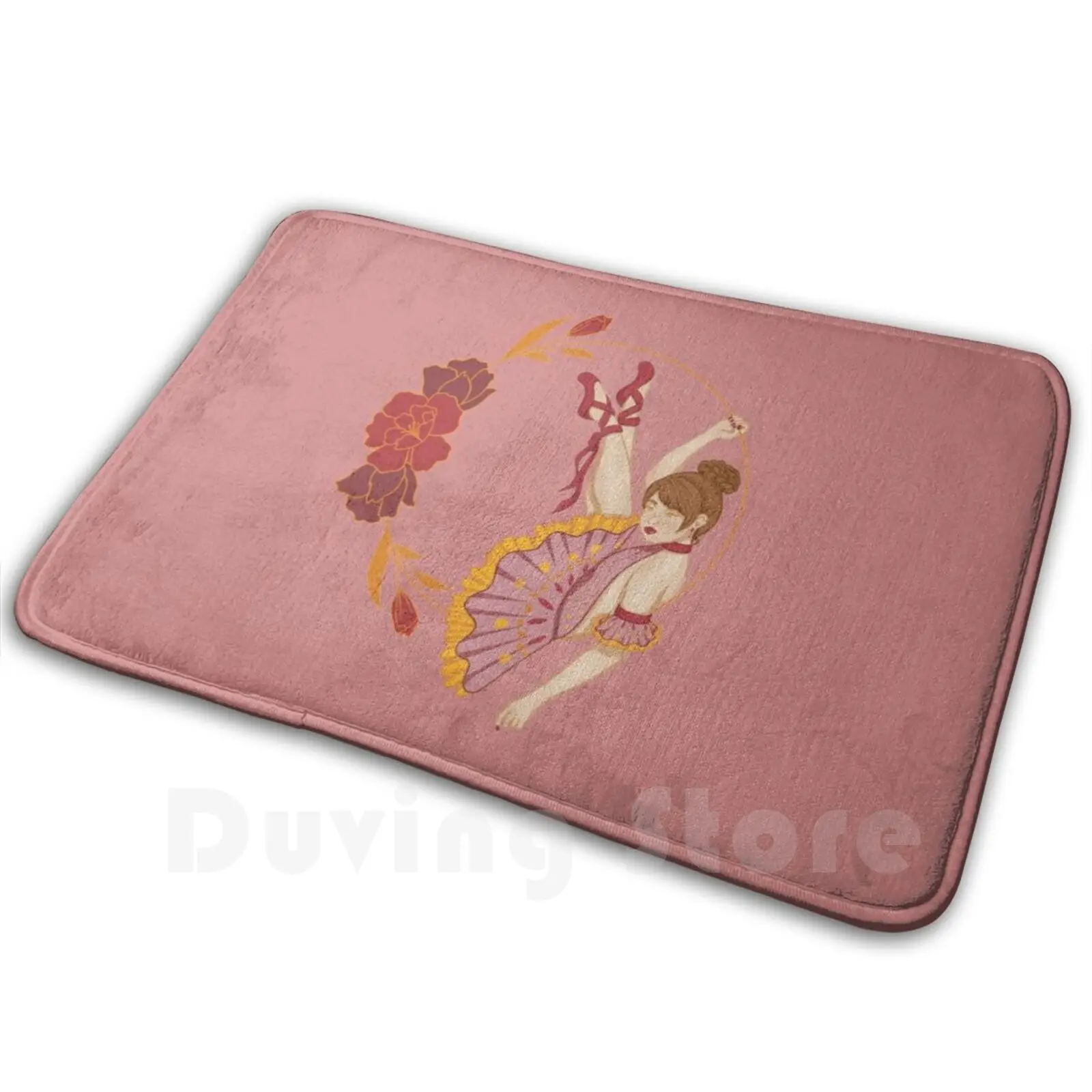 Pink Ballerina-Lislatina Carpet Mat Rug Cushion Soft Lislatina Red Orange Hoop Ballerina Girls Little Girl Ballet