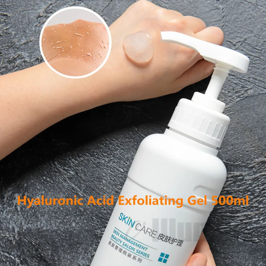 

Hyaluronic Acid Exfoliating Gel 500ml Deep Cleansing Nourishing Dead Skin Remove Scrubs Large Bottle