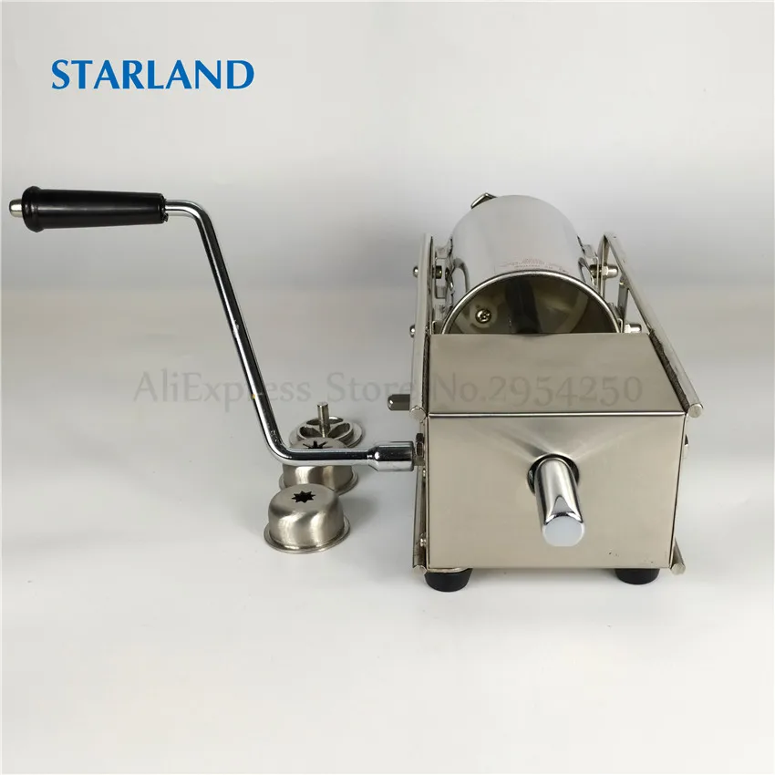 Horizontal 2L Churros Making Machine Sausage Maker Meat Filling Machine Stainless Steel Churros Extruder Manual Operation