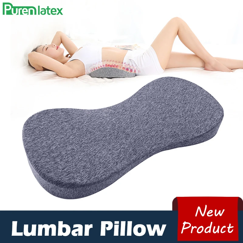 PurenLatex Pregnant Pillow for Women Memory Foam Orthopedic Pillow Waist Back Support Cushion Pad Slow Rebound Protect Spine