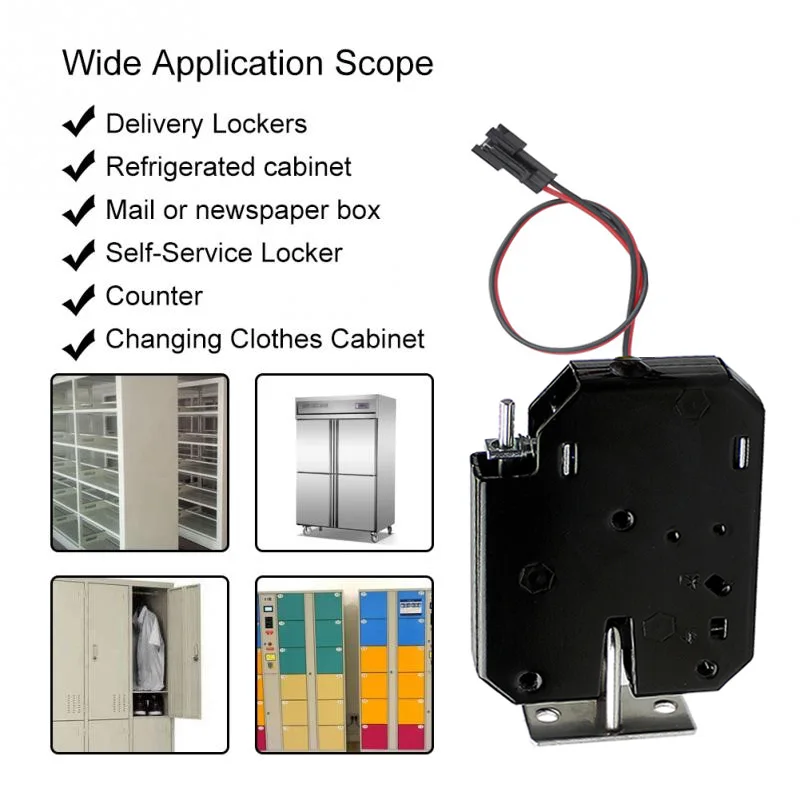 

Single Dual Wired 12V 150KG (165LB) Electromagnetic Lock Electronic Lock For Sell-Machine Storage Shelf File Cabinet locker