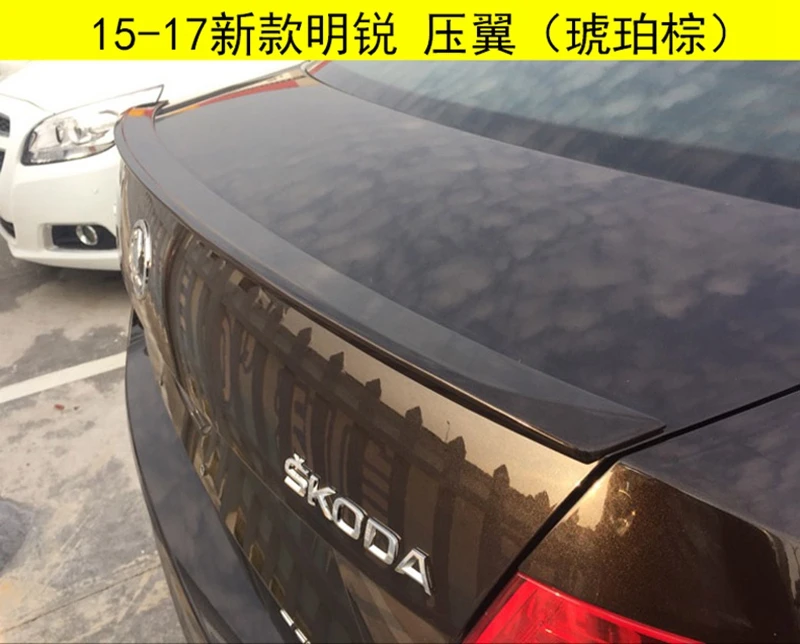 MONTFORD Car Styling ABS Plastic Unpainted Primer Rear Trunk Boot Wing Lip Spoiler Auto Part For Skoda Octavia 2015-2019