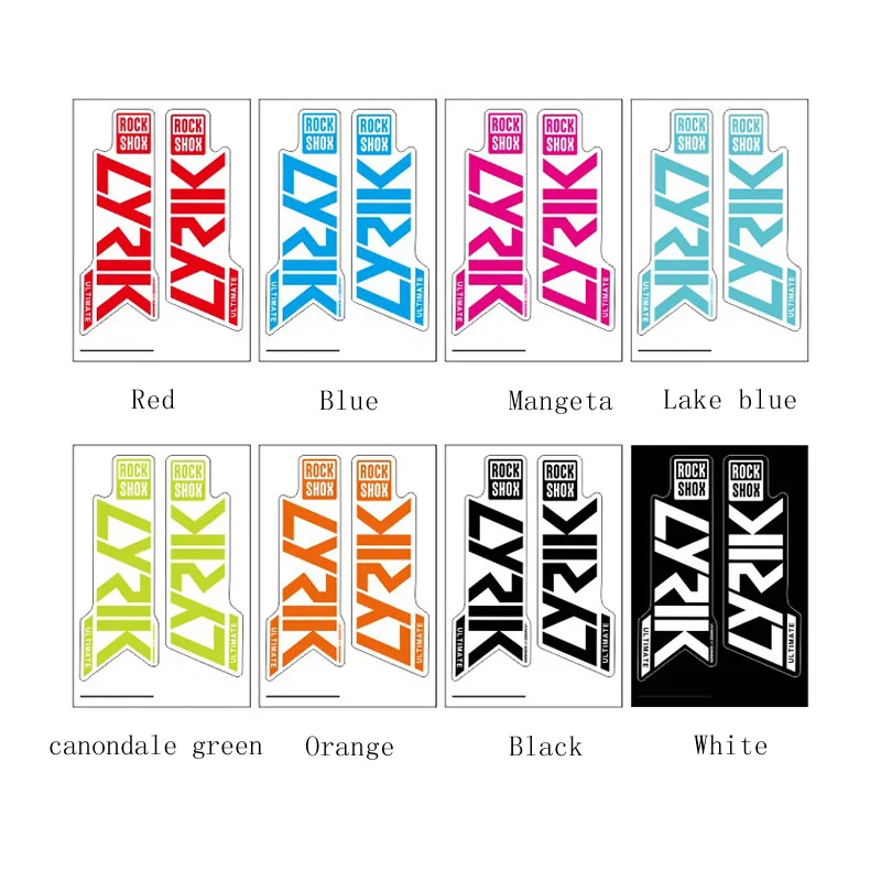 2020 rockshox lyrik front fork sticker mountain bike waterproof front fork stickers bicycle decoration transparent bottom