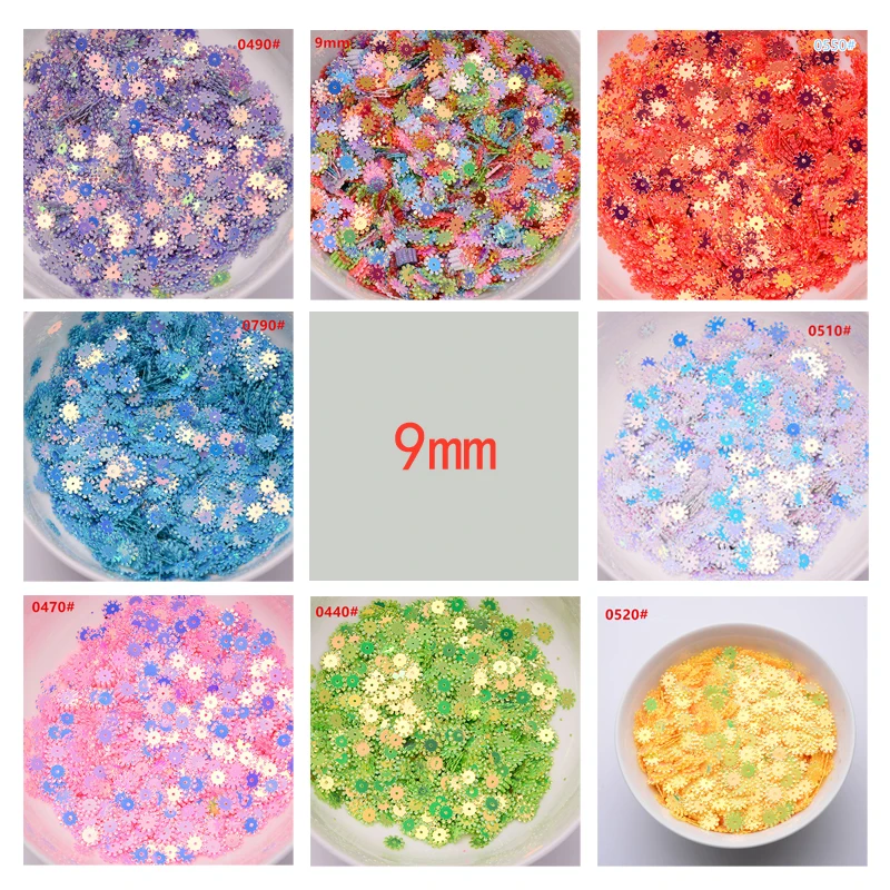 10/20/50g Seuqin Flat Gear Round Gear PVC Loose Sequins Paillettes Wedding Craft DIY Housewear Furnishings Sewing Lentejuelas