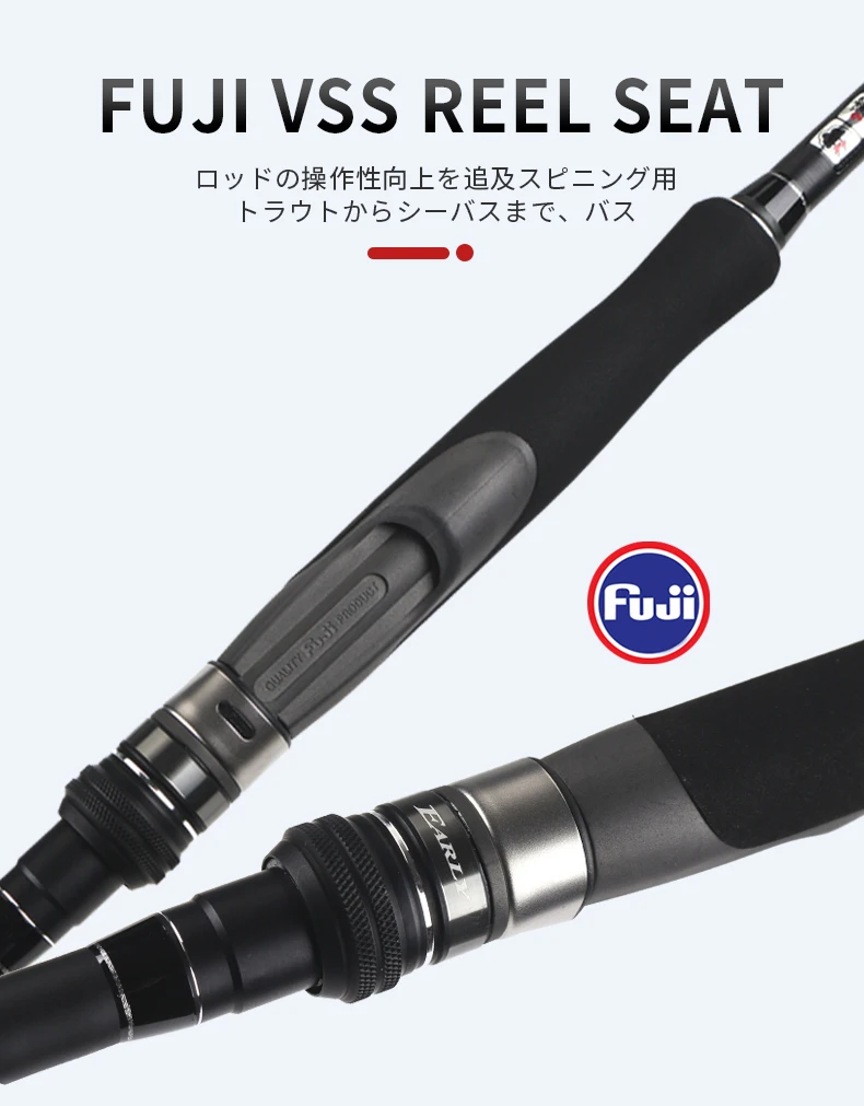 MADMOUSE Early Plus MH Japan-Qualität Spinnrute mit Fuji-Komponenten, Ködergewicht 12-50g, PE 1.2-3 Shore Jigging-Rute für Wolfsbarsch-Angeln – Detail 4