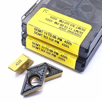 Inserto in metallo duro DCMT070204 DCMT11T304 DCMT11T308 PM4225 DCMT 070204/11 t304/11 t308 PM 4225 utensile per tornitura con alesatura CNC inserto in metallo duro
