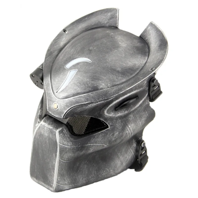 New Predator Wolf Mask with Lamp Outdoor Wargame Tactical Mask Full Face Mask Halloween Masks Party Alien Vs Cosplay Horror Mask