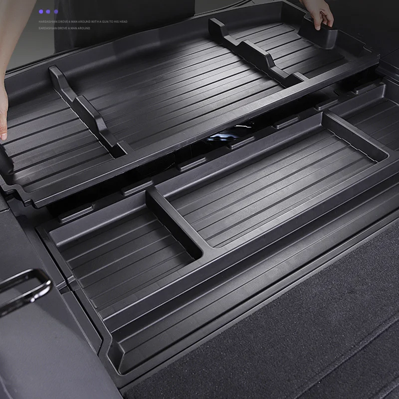 PP Black Rear Trunk Storage Box For Toyota RAV4 2019 2020 2021 2022 2023 5Th Spare tire central armrest receive a case