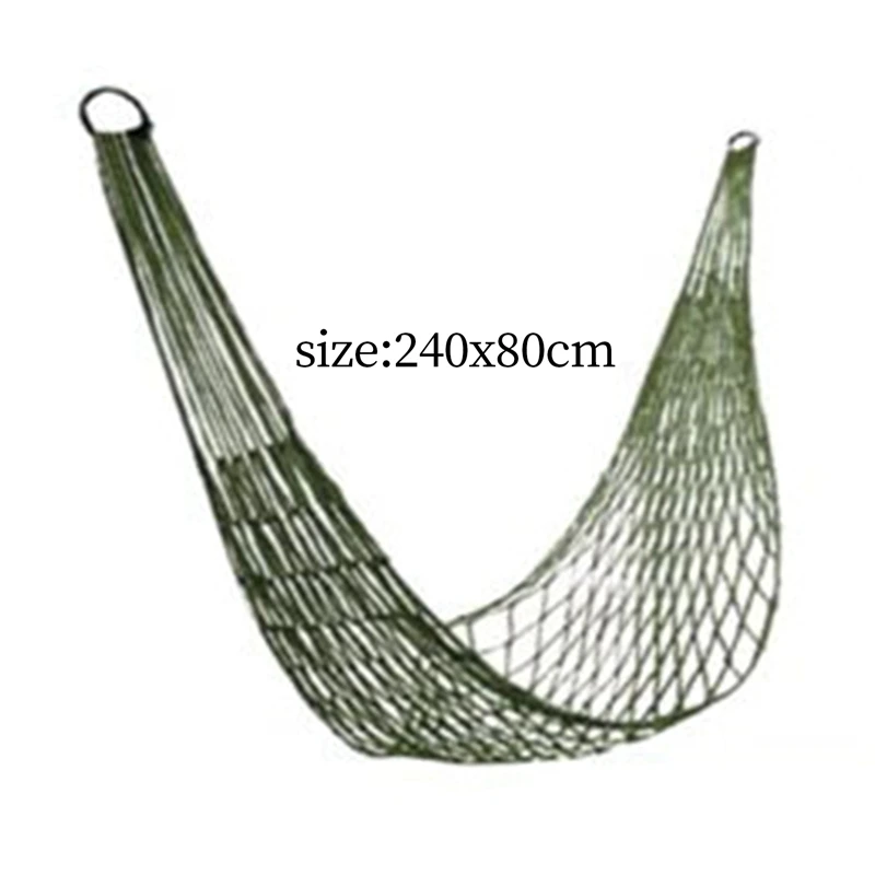 Portable Nylon Camping Hammock Bed Reticular Outdoor Garden Picnic Travel Camping Mesh Swing Comfortable Sleeping Hanging Bed