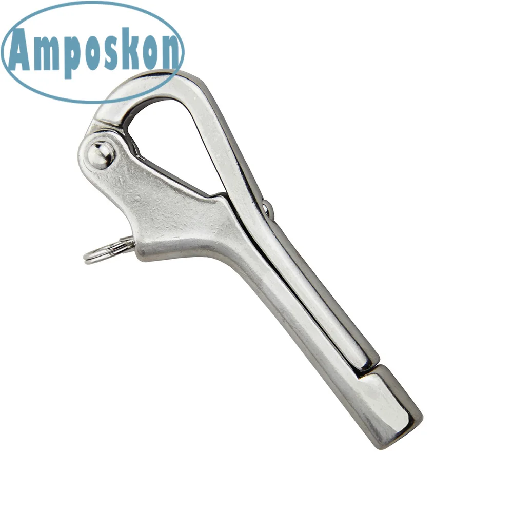 New 3''/ 4''/ 5'' Openable Pelican Hooks Shackle 316 Stainless Steel Quick Release Hand Rail Guardrails Sup Board Accessories