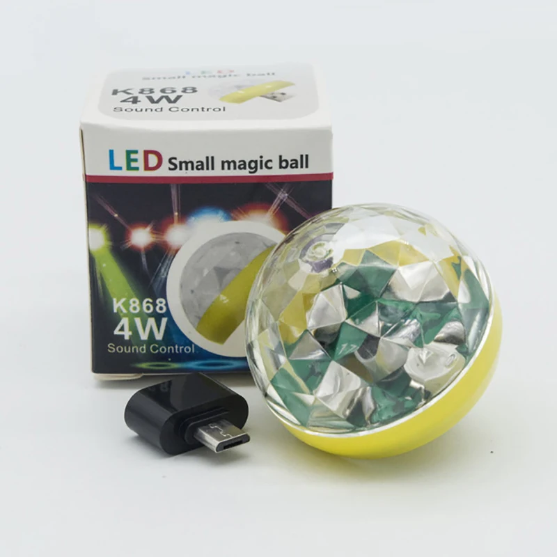 USB Magic Ball RGB DC5V Mobile Phone Interface Small Magic Ball Star Light Mini Colorful Atmosphere Home Car USB Night Light