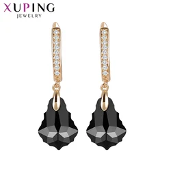 Xuping Schmuck Modeartikel Frauen Kristall Tropfen Ohrring mit Goldfarbe a00605962