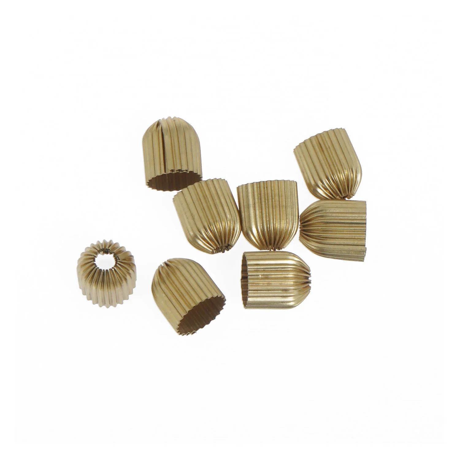 Raw Brass Serrated Bead Caps 10x11mm,Tassel Caps, End Caps,Beadcaps,Tassel Cone 10378450