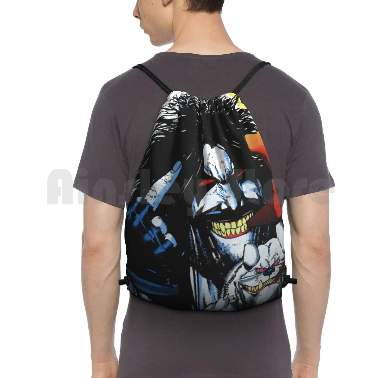 

Lobo Backpack Drawstring Bags Gym Bag Waterproof Lobo Comic Superhero