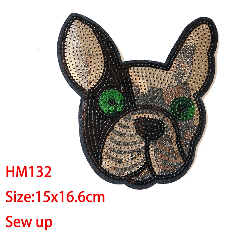 Cartoon Decorative Patch French bulldog Rabbit Cat Bear icon Embroidered Applique Patches For DIY Iron on Badges on clothes