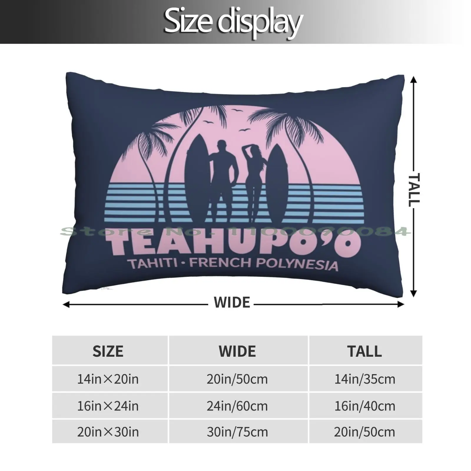 Teahupoo Tahiti French Polynesia Popular Summer Surf Spot Pillow Case 20x30 50*75 Sofa Bedroom Persepolis Minimal Movie