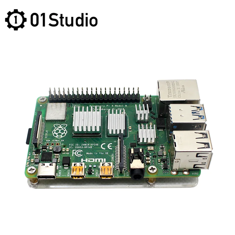 01Studio Raspberry Pi 4B Kühlkörper Aluminium Kühlkörper Kühler Kühler Kit