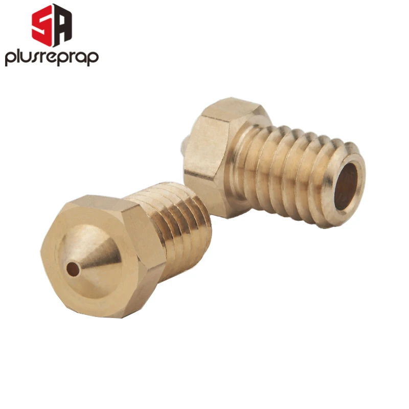 5/10PCS M6 Threaded Nozzle for 3.0mm Filament  All Metal 0.2 0.3 0.4 0.5 0.6 0.8 1.0mm V5 V6 Hotend Extruder 3D Printer