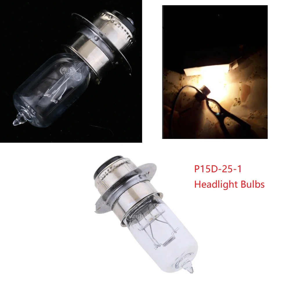 12V   35 / 35W   Motorcycle   White   Halogen   Headlight   Headlamp   Bulbs  #  P15D - 25 - 1