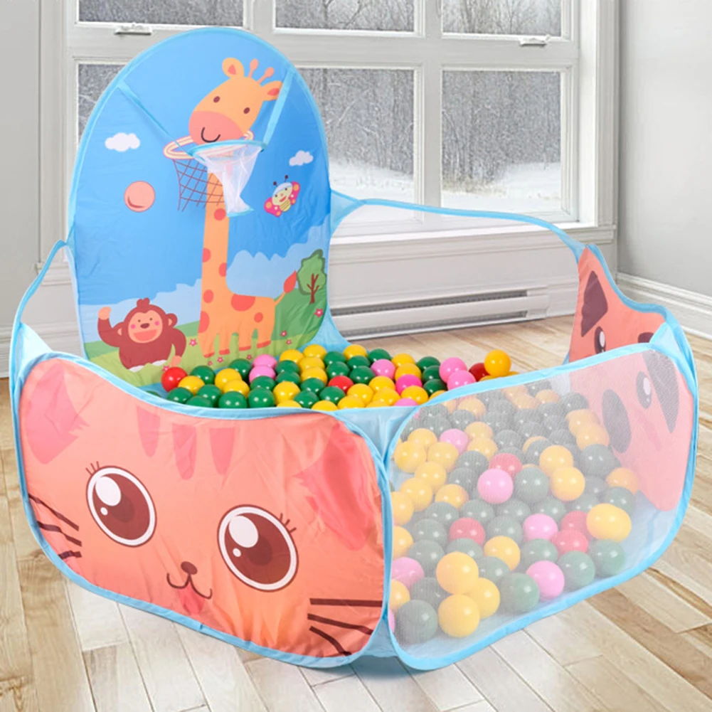 Foldable Cartoon Outdoor Sports Playground Kids Children Ocean Ball Pit Pool Baby Tent Ball Basket Gaming Toys Educational Toy