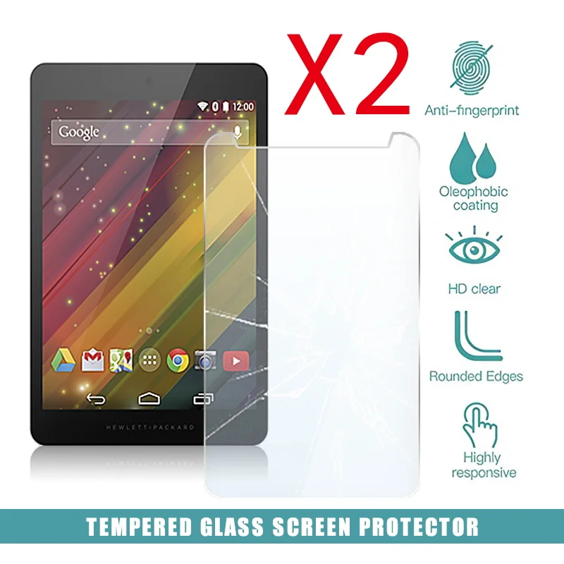 

2Pcs Tablet Tempered Glass Screen Protector Cover for HP 8 G2 Full Coverage Anti-Fingerprint Anti-Screen Breakage Tempered Film