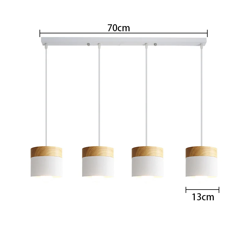 Современный минималистичный деревянный светодиодный подвесной светильник для столовой, прикроватный светильник с круглой головкой, разноцветная лампа для детской осветительной приборной панели